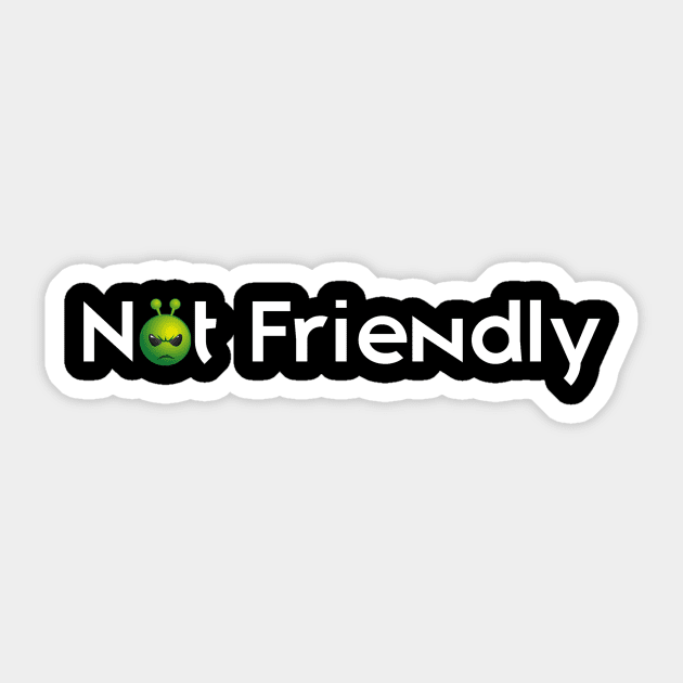 Not Friendly for Introverts Sticker by jennifersoldner